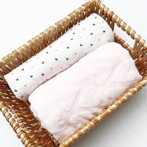 Cloud Island & Bebe Aulait baby girl blankets
